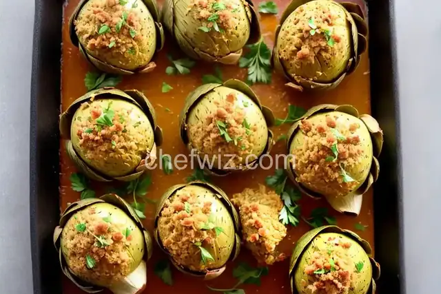 Baked artichoke with Meat