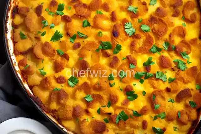 Baked seafood potato casserole