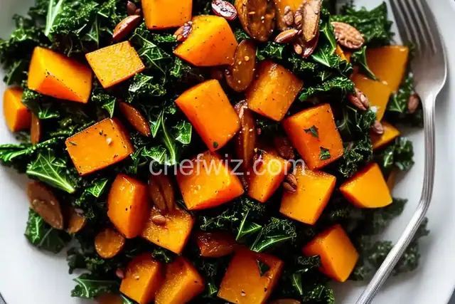 Balsamic Butternut Squash with Kale
