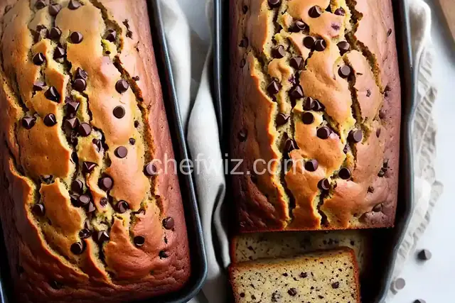 Banana Bread with Chocolate Chips and Walnuts
