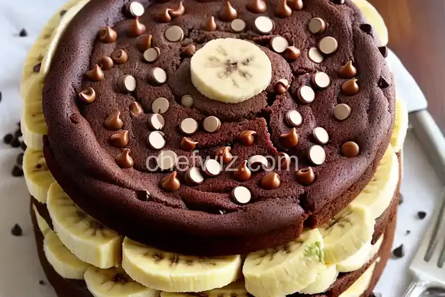 Banana-Chocolate Chip Cake With Peanut Butter Frosting