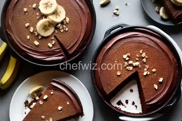 Banana Chocolate Creamed Cashew Cake