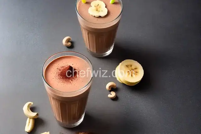 Banana, Coffee, Cashew, and Cocoa Smoothie