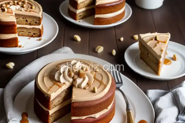Banana-Nut Cake with Caramel Icing