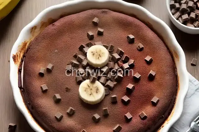Banana chocolate tortino(Italian dessert)