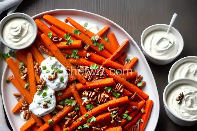 Barbecue Carrots with Yogurt and Pecans