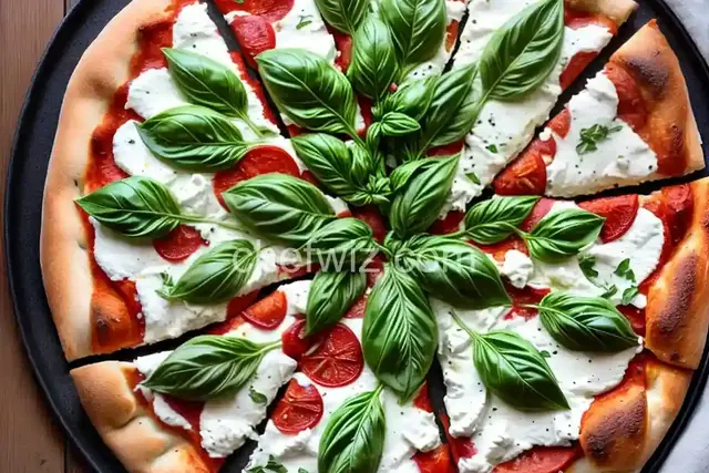 Basil Goat Cheese Pizza