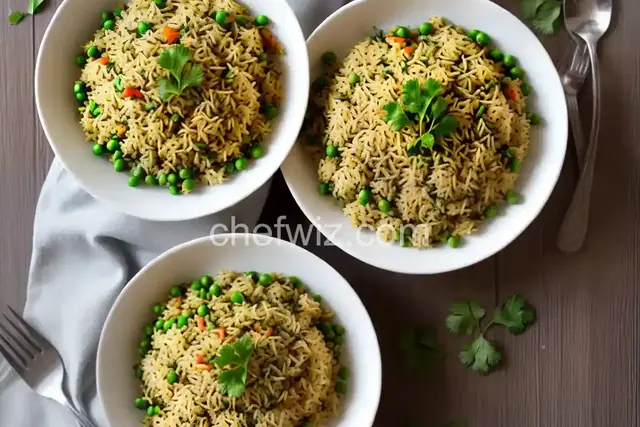 Basmati Rice and Pea Pilaf (Peas Pulao) Recipe