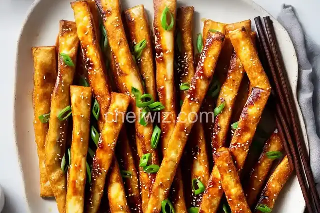 Beancurd Sticks Broiled With Soy Sauce, Ginger, and Honey Recipe