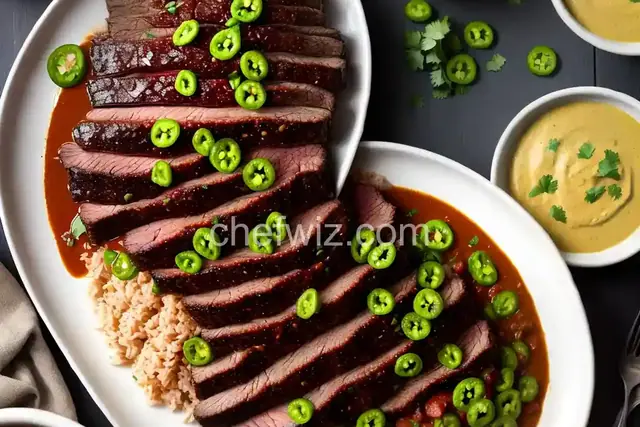 Beef Brisket with Chipotle Tomatillo Sauce