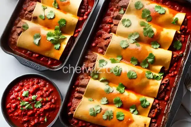 Beef Enchiladas with Homemade Sauce