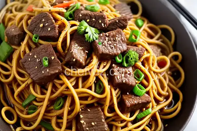 Beef Lo Mein Noodles