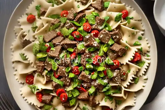 Beef Pesto Farfalle