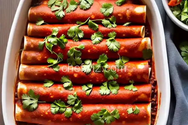 Beef Picadillo Enchiladas