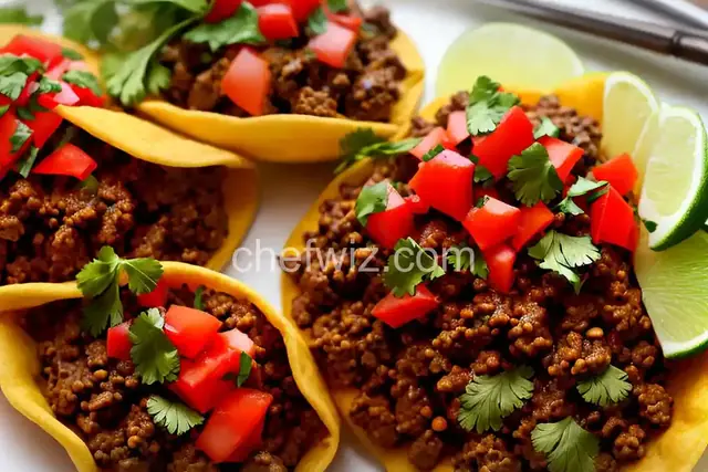 Beef Picadillo Puffy Tacos