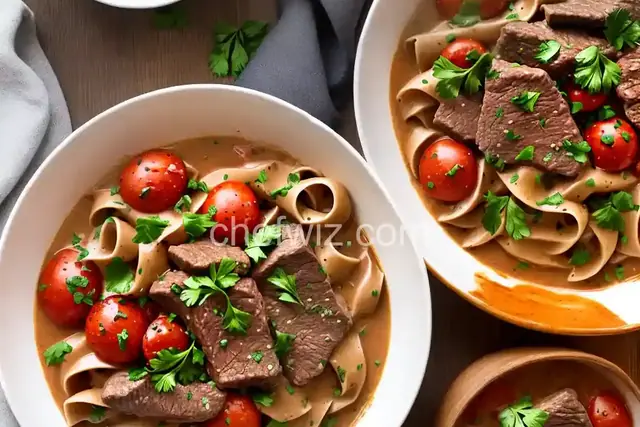 Beef Stroganoff with Tomatoes