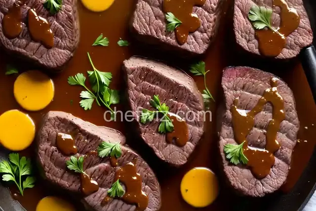 Beef Tenderloin Steaks with Mustard-Cognac Sauce