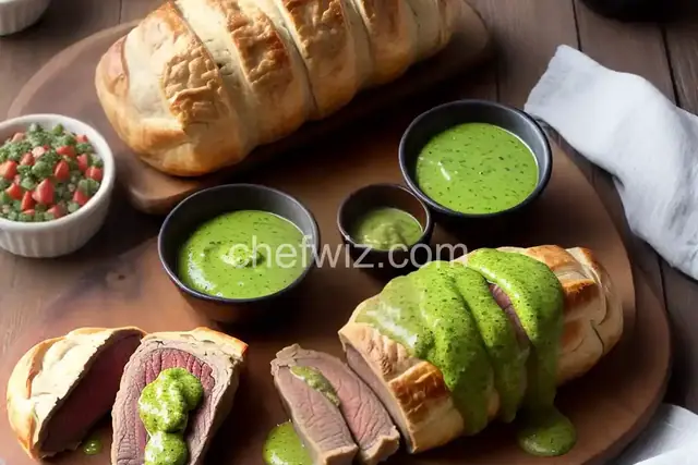 Beef Wellington With Green Sauce