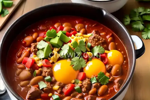 Beef and Bean Chili with Toppings Bar