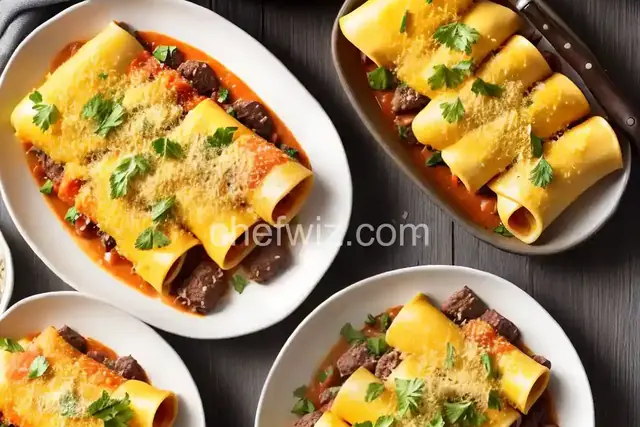 Beef and Cheese Manicotti