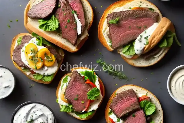 Beef and Horseradish Sauce Sandwich