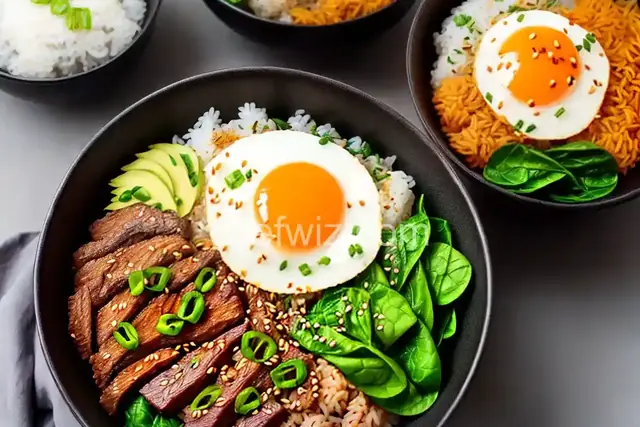 Beefsteak Donburi (Japanese Rice Bowl) With Spinach Recipe