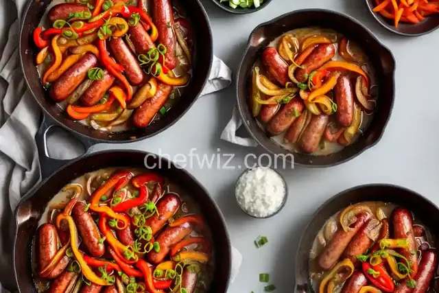 Beer-Basted German Sausages With Quick-Pickled Peppers and Onions Recipe