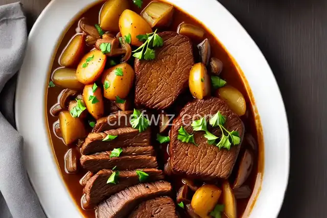 Beer-Braised Chuck Roast and Onions