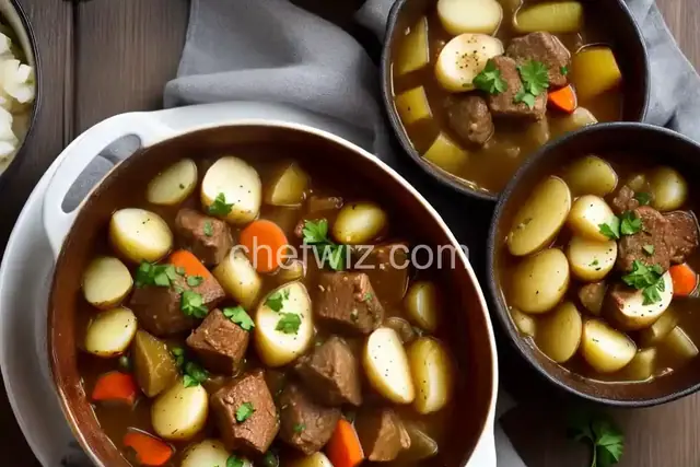 Beer Braised Irish Stew and Colcannon