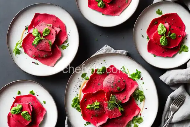 Beet Ravioli with Poppy Seed Butter