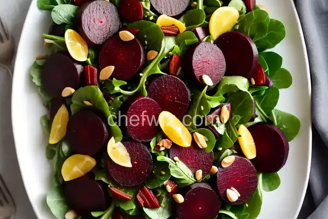 Beet Salad with Mixed Greens