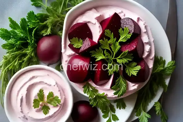Beet Yogurt with Herbs