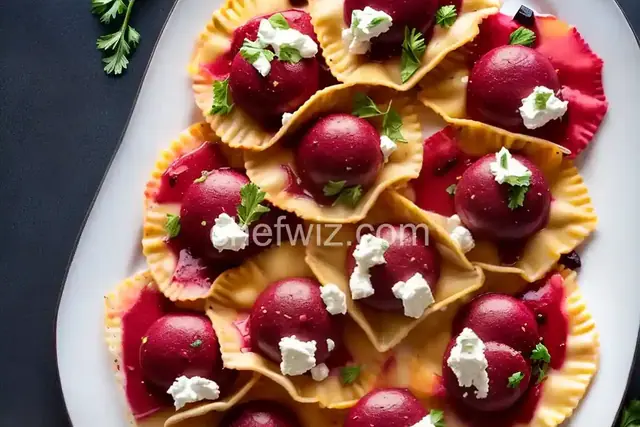 Beet and Goat Cheese Ravioli