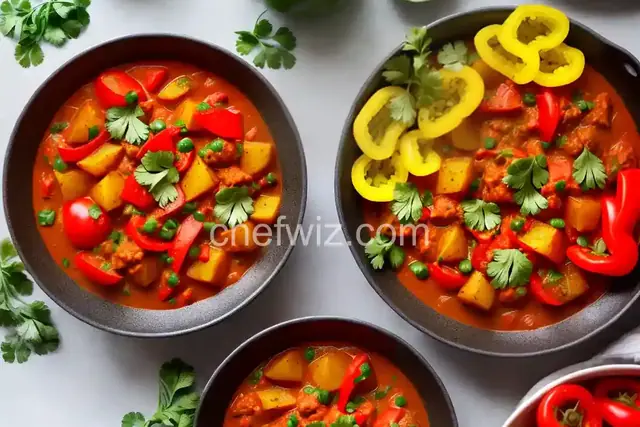 Bell Pepper, Tomato, and Potato Indian Curry