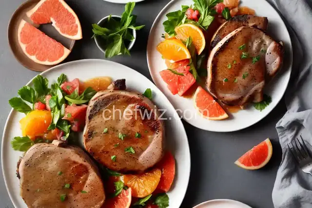 Benji's Pork Chops with Grapefruit Relish