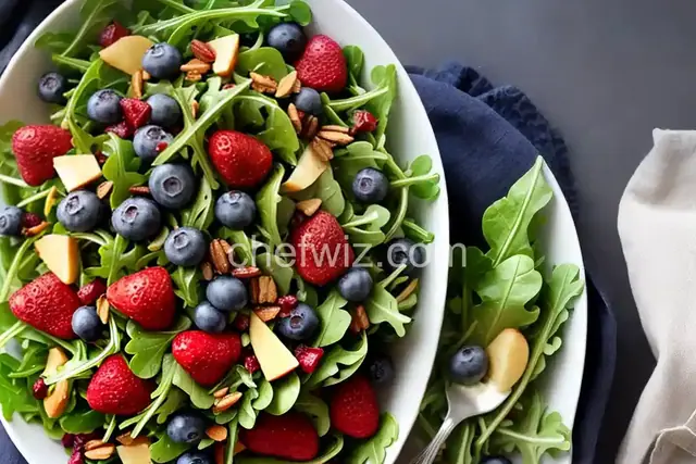Berry and Arugula Salad with Homemade Blueberry Vinaigrette
