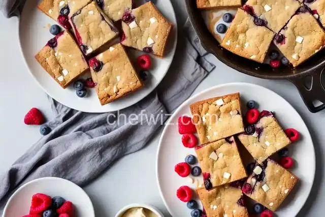 Berry and White Chocolate Blondies