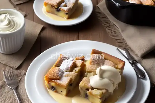 Best Bread Pudding with Vanilla Sauce