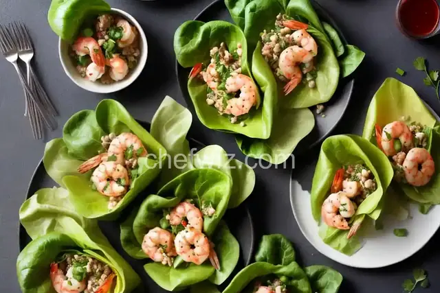 Bibb Lettuce and Shrimp Wraps
