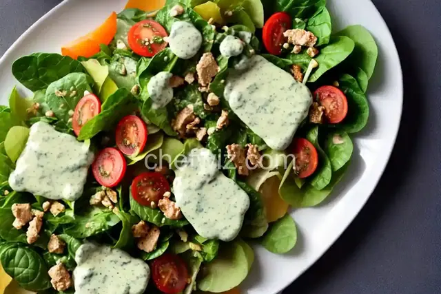 Bibb Salad with Basil Green Goddess Dressing