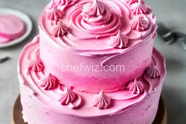 Birthday Cake with Hot Pink Butter Icing