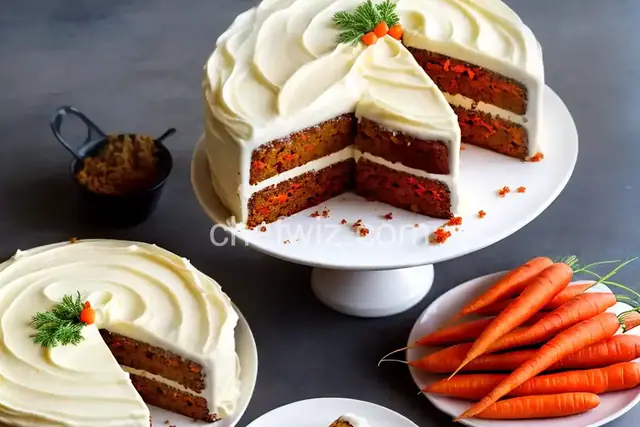 "Birthday" Carrot Cake with Cream Cheese Frosting and Cointreau Carrots