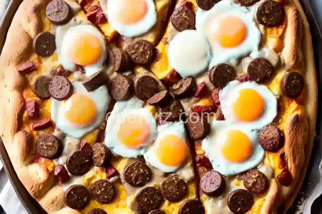 Biscuits and Sausage Gravy Breakfast Pizza
