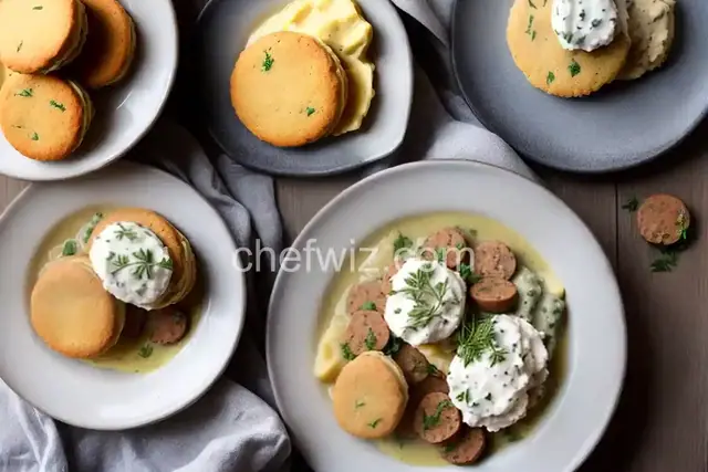 Biscuits with Herb Breakfast Sausage Gravy