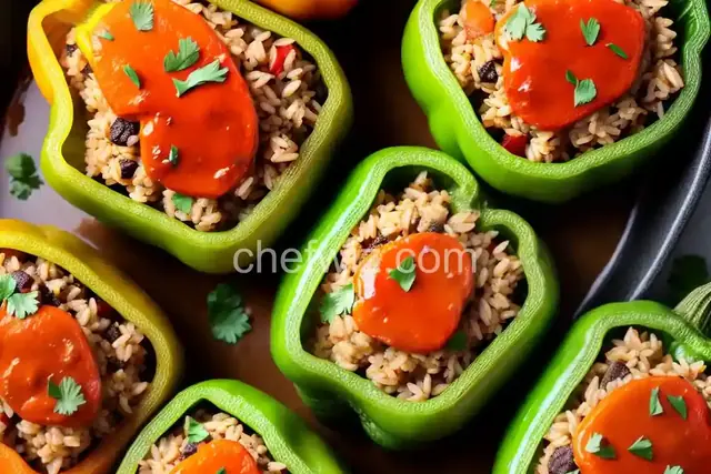 Bison and Brown Rice Stuffed Peppers