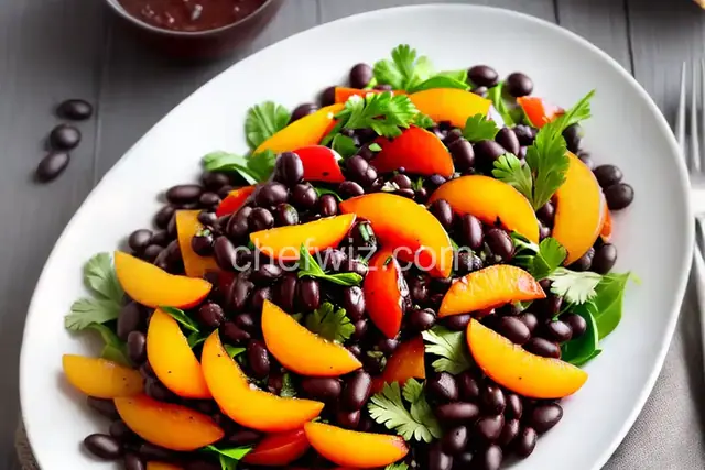 Black Bean Salad with Peaches