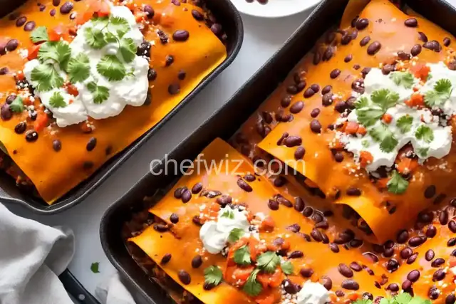Black Bean Sweet Potato Enchiladas