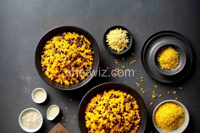 Black Beans, Corn, and Yellow Rice