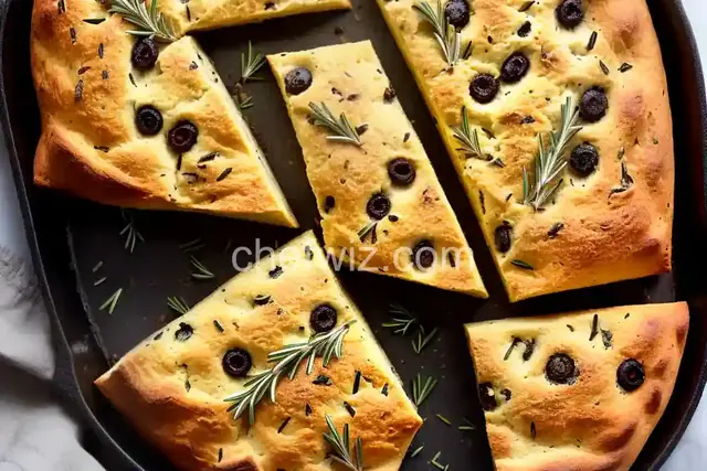 Black Olive and Rosemary Focaccia