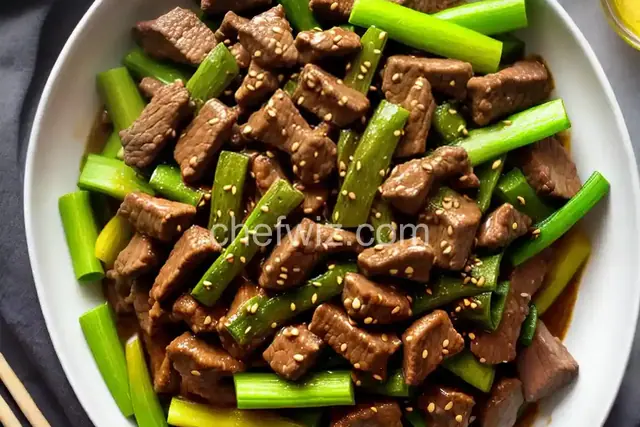 Black Pepper Beef and Celery Stir-Fry